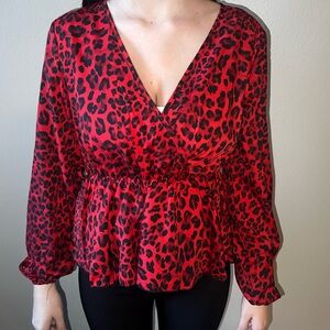 Red cheetah top
